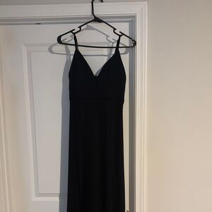 Black Spaghetti-Strap Maxi Dress - Classic Women's Evening Dress